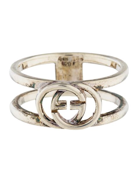 gucci interlocking g ring women's|Gucci heart and cross ring.